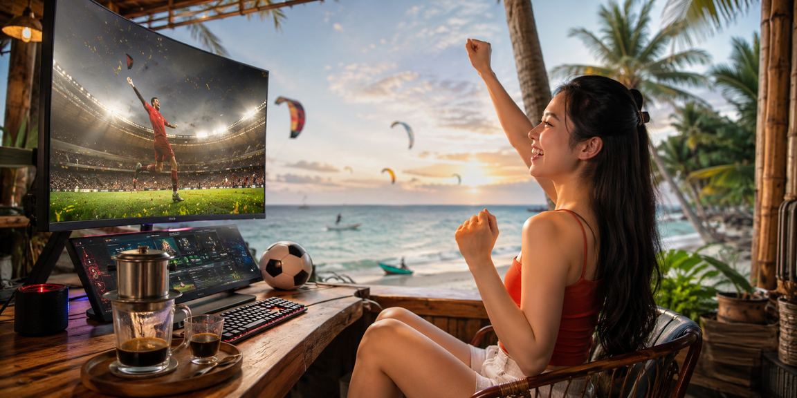 Người dùng cá cược esports trên điện thoại tại Mũi Né